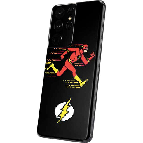 DC Comics The Flash Pixelated Running Pose Galaxy S21 Ultra 5G Skin